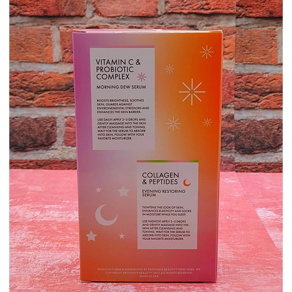 Provence Beauty Glow Routine 2 Step Serum Vitamin C, Collagen, Peptides Skincare - Picture 2 of 6